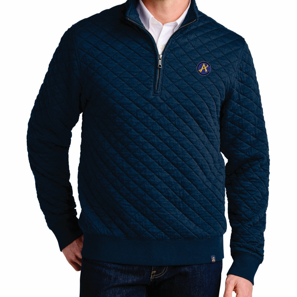 A-CLUB BROOKS BROTHERS DIAMOND QUILT 1/4 ZIP