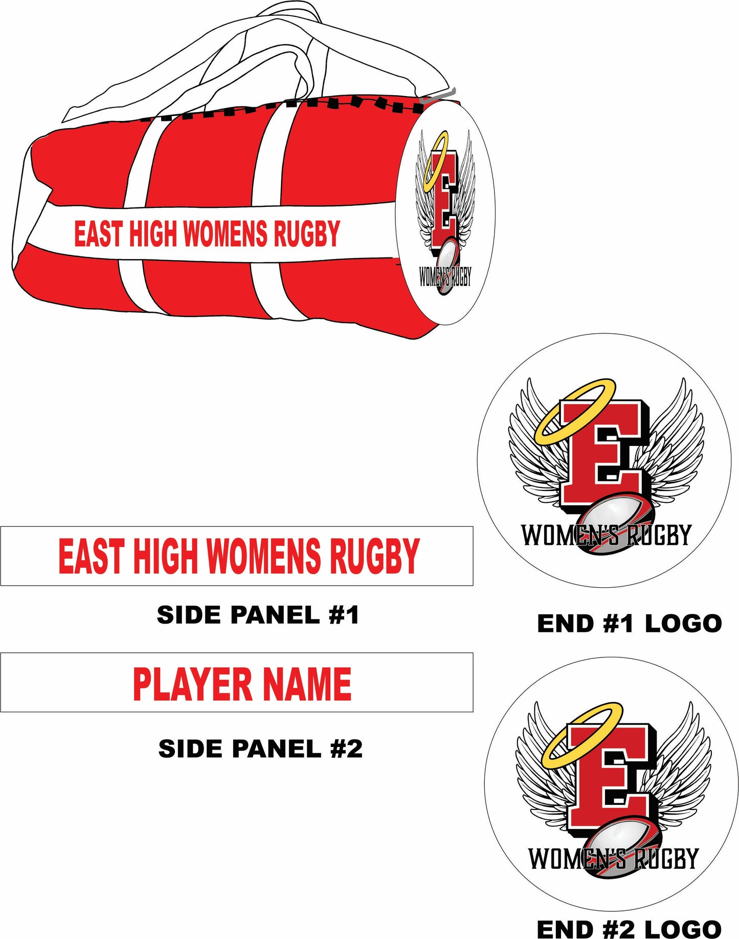 EAST WOMEN'S RUGBY TOUR KIT BAG