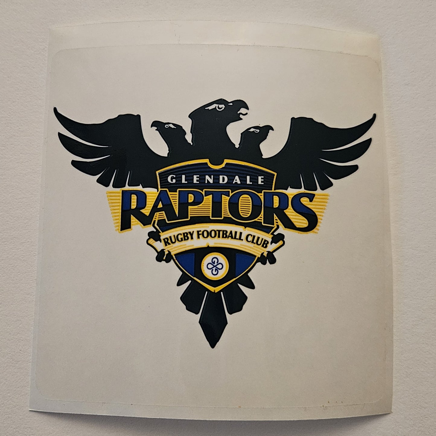 GLENDALE RAPTORS STICKER - CLEAR