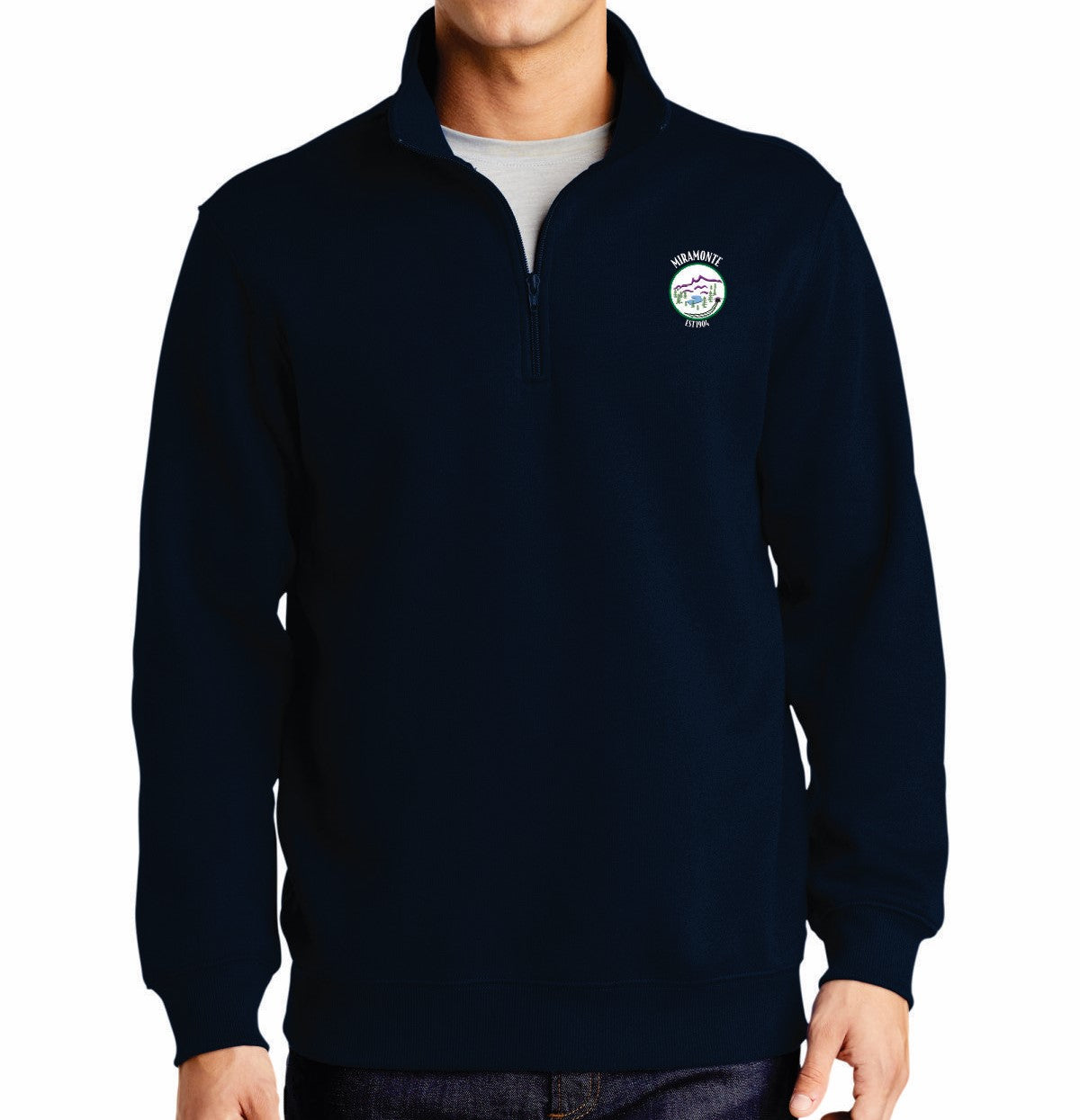 MIRAMONTE 1/4 ZIP - NAVY