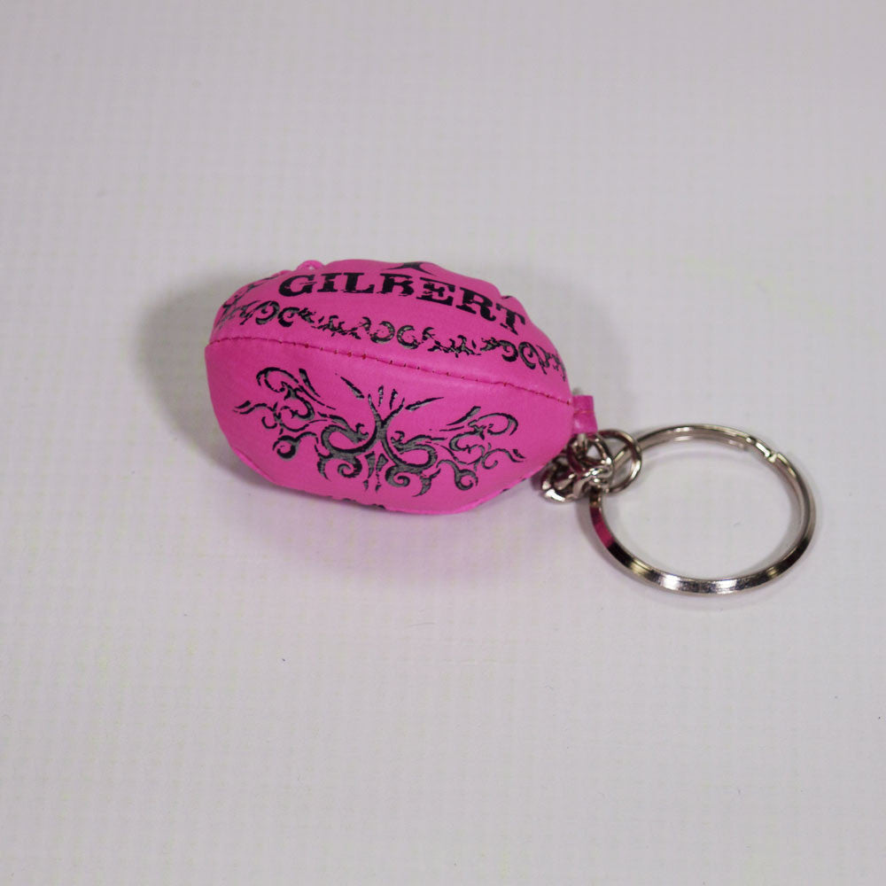 PINK MINI RUGBY BALL KEYCHAIN