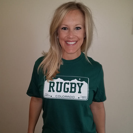 COLORADO RUGBY LICENSE PLATE T-SHIRT