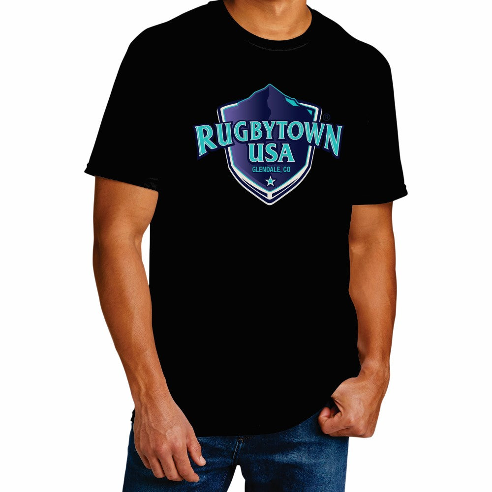 RUGBYTOWN USA T-SHIRT - BLACK