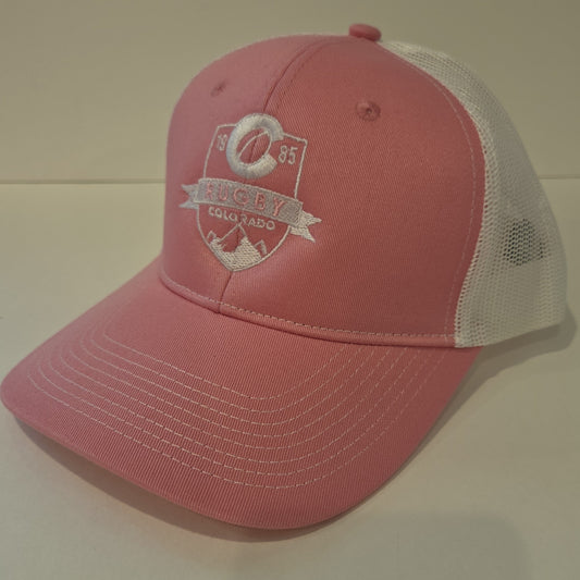 RUGBY COLORADO TRUCKER HAT-PINK/WHITE