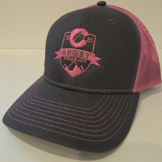 RUGBY COLORADO TRUCKER HAT-GREY/PINK