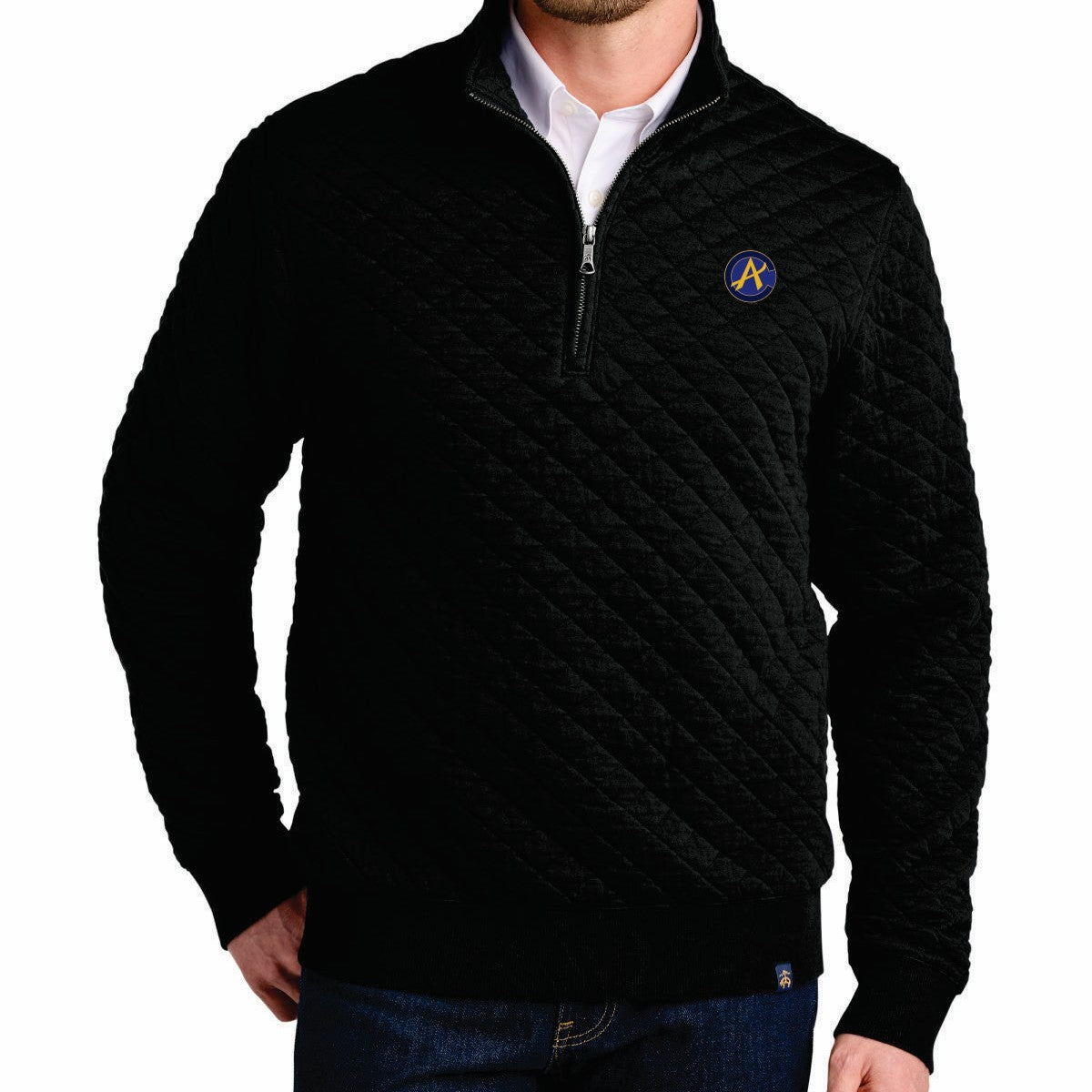 A-CLUB BROOKS BROTHERS DIAMOND QUILT 1/4 ZIP