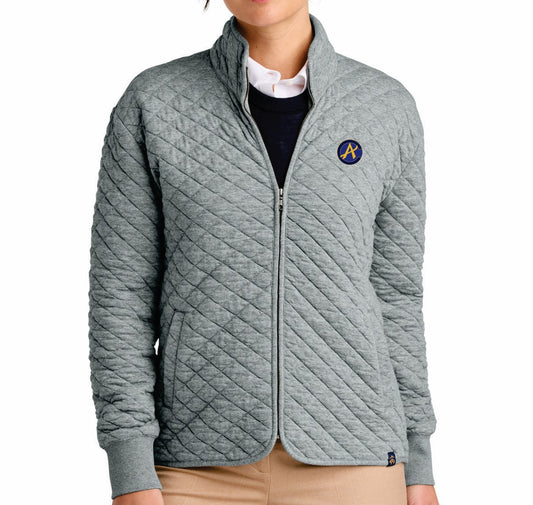 A-CLUB BROOKS BROTHERS LADIES DIAMOND QUILT FULL ZIP