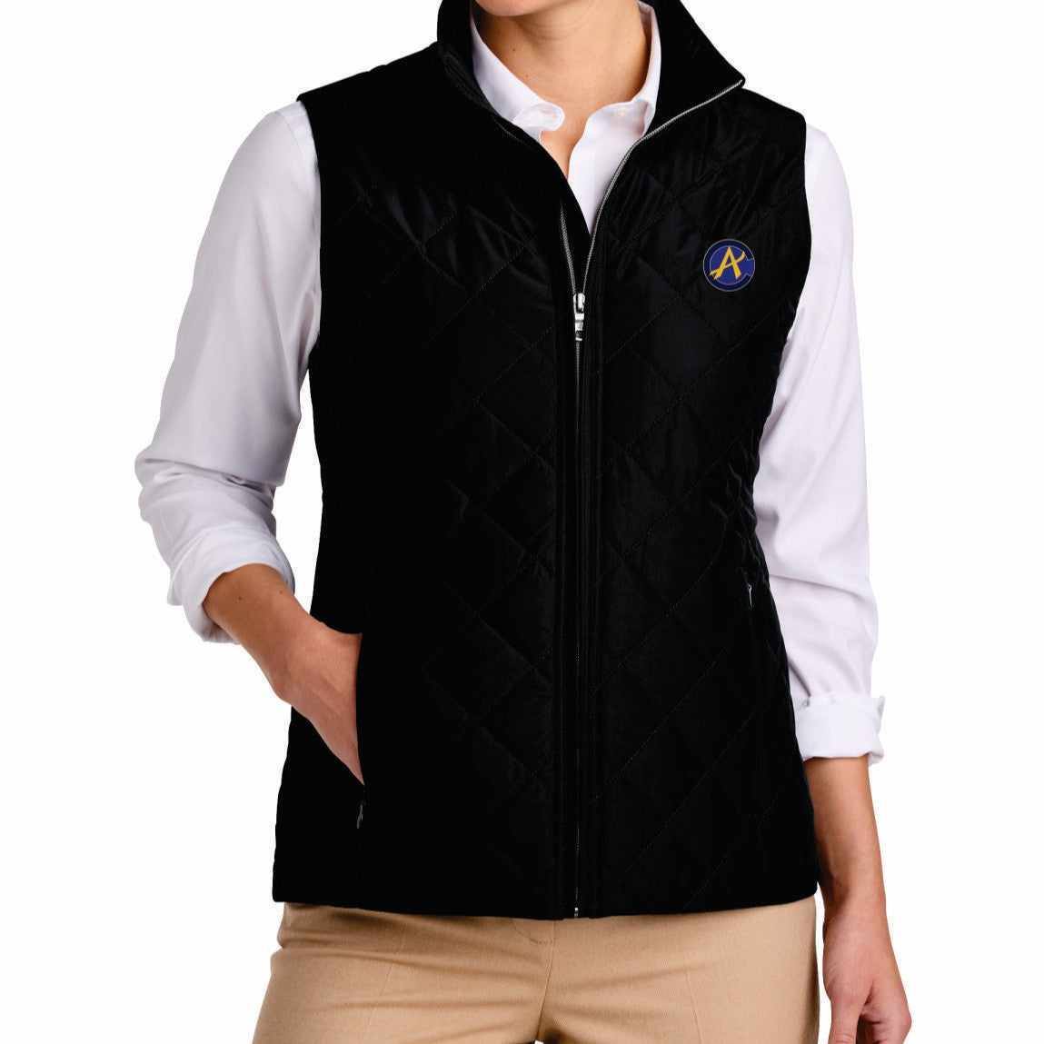 A-CLUB BROOKS BROTHERS WOMEN'S QUILTED VEST