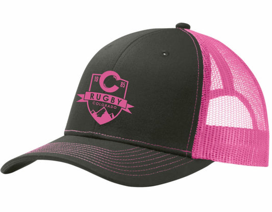 RUGBY COLORADO TRUCKER HAT-GREY/PINK