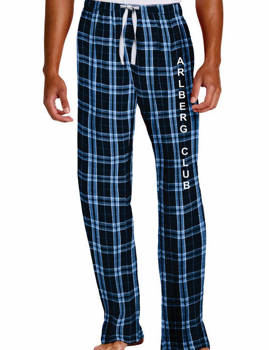 A-CLUB FLANNEL PLAID PANT -True Navy/ Carolina Blue