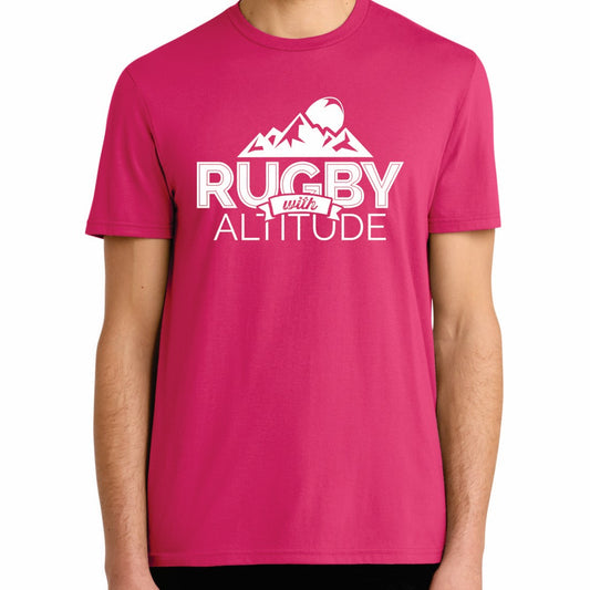RUGBY WITH ALTITUDE T-SHIRT-FLUSH PINK