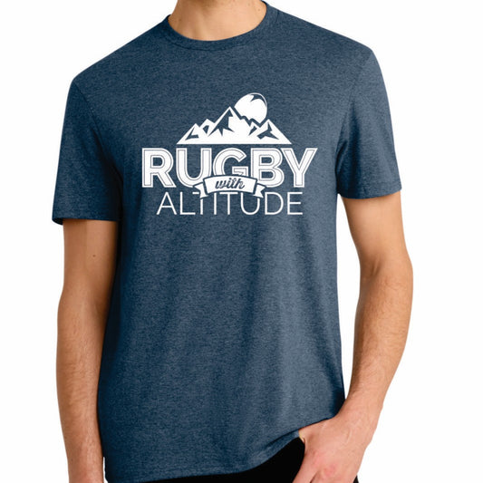 RUGBY WITH ALTITUDE T-SHIRT-HEATHERED NAVY