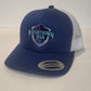 RUGBYTOWN USA TRUCKER HAT - ROYAL/ WHITE