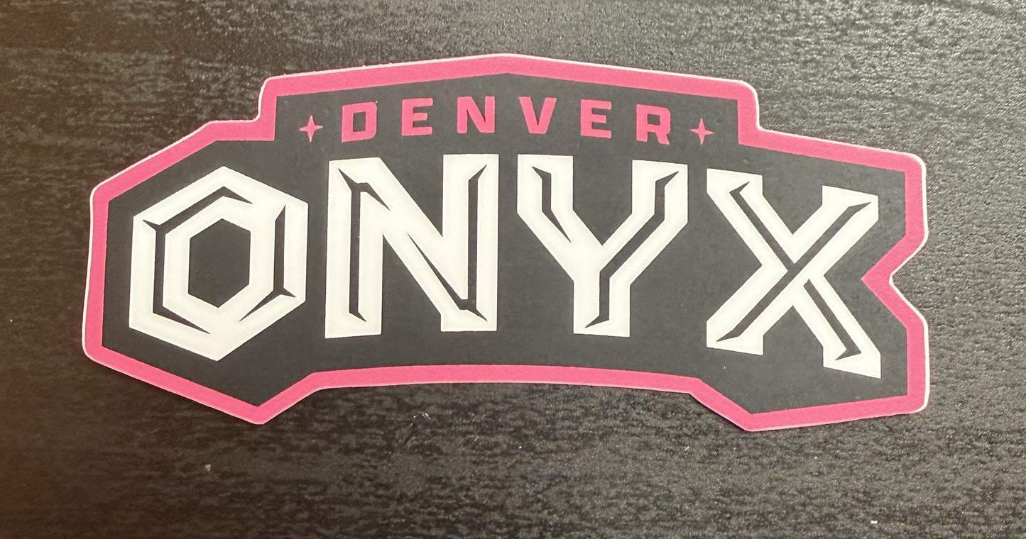 DENVER ONYX WORD PLATE STICKER
