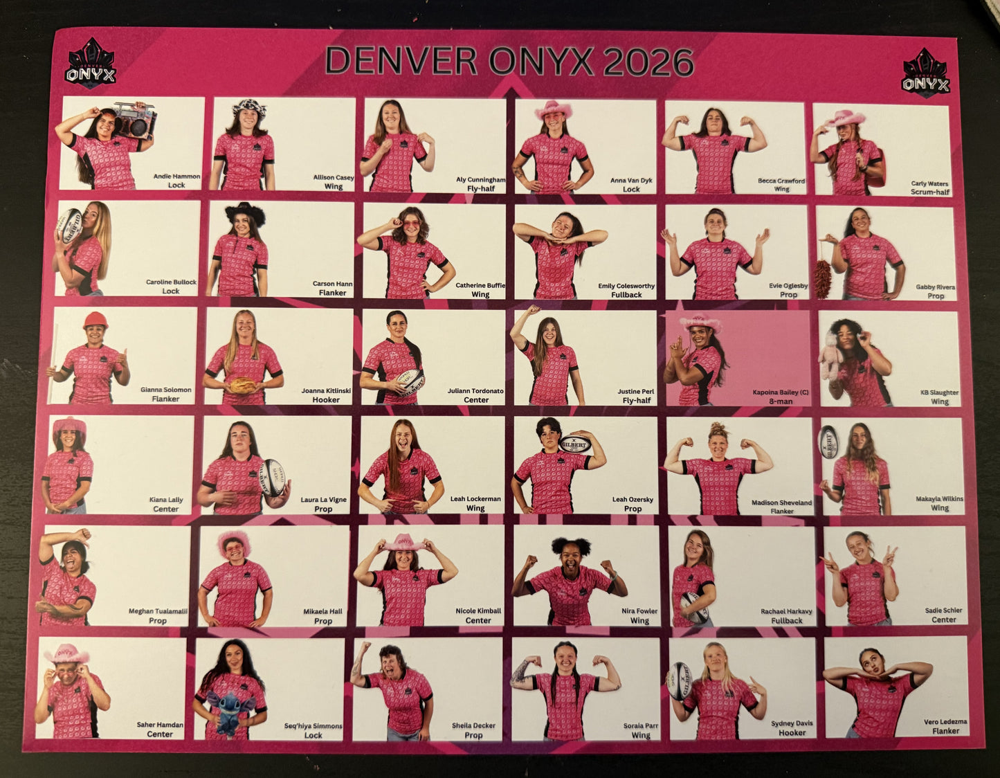 DENVER ONYX AUTOGRAPH PAGE